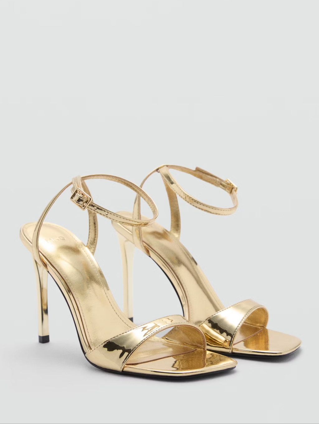Mango Golden Sandals